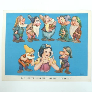 Disney Blancanieves y los siete enanitos 1939 anuncio original a dos caras Milwaukee WI - Imagen 1 de 7