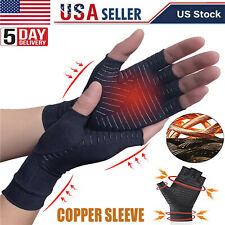 1 PAIR Copper Arthritis Compression Gloves Hand Support Joint Pain Relief Brace