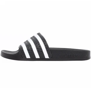 Adidas Originals adilette Slides Black White Kids Youth Sz 4US BA7130 New No Box - Picture 1 of 5