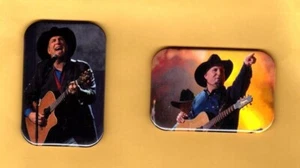GARTH BROOKS    TWO  MAGNETS OR BUTTONS, PINBACK 2"X3" W/ ROUNDED CORNER - Picture 1 of 5