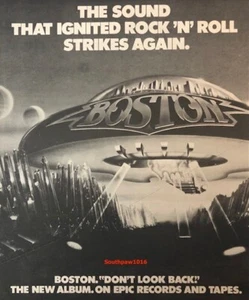 1978 Boston "Don't Look Back Album Release Music Industry Promo Print Ad - Picture 1 of 1