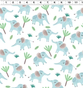 Quilting Sewing Fabric *Low Price* Clothworks Jungle Fever elephants y2420-1 - Picture 1 of 1