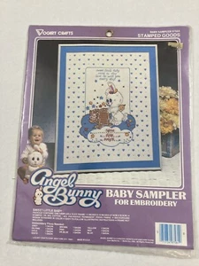 Angel Bunny Baby Sampler for Embroidery Sweet Little Baby stamped cloth NEW - Picture 1 of 3