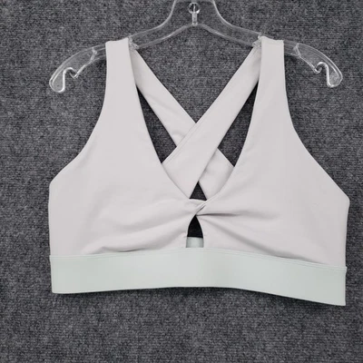 Fabletics Sports Bra Womens XL White Oasis Twist Low Impact Stretch Gym Yoga - Image 1 of 4