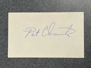 PAT CLEMENTS (1985) autographed 3 x 5 index card MLB Guaranteed to Pass - Picture 1 of 1