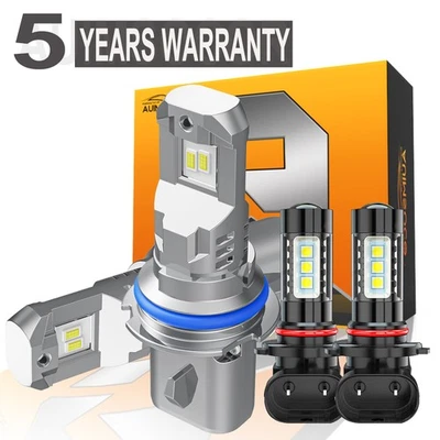 For Ford Lobo Cab Pickup 2002 - 2003 LED Headlight Fog Light Bulbs Diamond White - Imagem 1 de 4