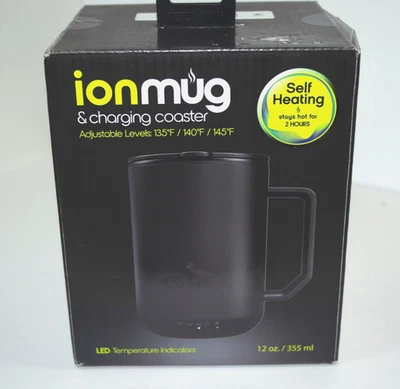 Taza autocalentable IonMug y posavasos LED indicador de temperatura caliente 2 horas 12 oz/355 ml Foto 1 de 4