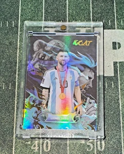2023 FansMall GOAT Lionel Messi HOF Argentina SSP 1:12500 Holo WC Winner🏆8x🟡 - Picture 1 of 2