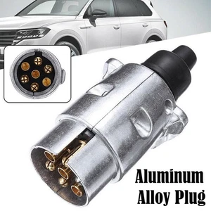 Nuevo remolque de metal de 7 pines 12 V enchufe de la UE barra de remolque luces enchufe coche furgoneta caravana - Imagen 1 de 6