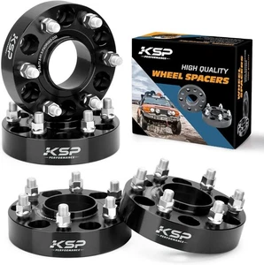 KSP 6X5.5 Wheel Spacers for Ram 1500 6 lug-M14x1.5, black - Picture 1 of 8