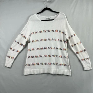 Christopher & Banks Pullover Damen Large weiß bunt strukturiert Streifen Strick - Bild 1 von 13