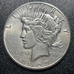 1927 Peace Silver Dollar Coin $1 Choice AU+ /Uncirculated Details - Picture 1 of 2
