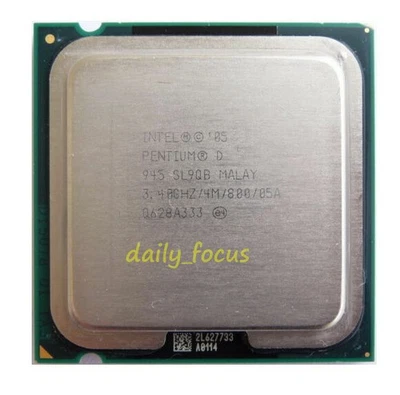 Intel Pentium D 945 3.4 GHz 2 cores SL9QQ 2 threads/4M/800 LGA775 CPU Processor - Image 1 of 3