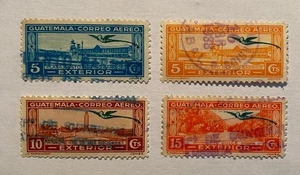 Guatemala Airmail – “Correo Aéreo Exterior” Series – 1930s/40s – Set of 4 Used S - Picture 1 of 2