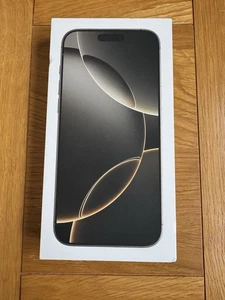 GENUINE APPLE IPHONE 16 PRO MAX NATURAL TITANIUM - EMPTY BOX - WITHOUT CABLE - Picture 1 of 4