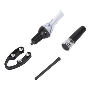 Bar & Wine Kitchen Set 4pcs - Aerator Pourer Vacuum Stopper Foil Cutter & Pipe - Imagen 1 de 12
