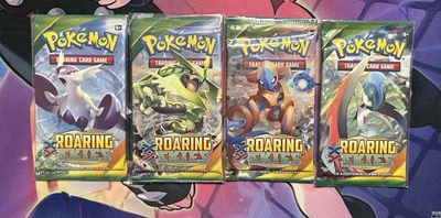 Pokemon TCG XY Roaring Skies Sleeved Booster Pack - 4 Packs - Complete Art Set - Image 1 of 3