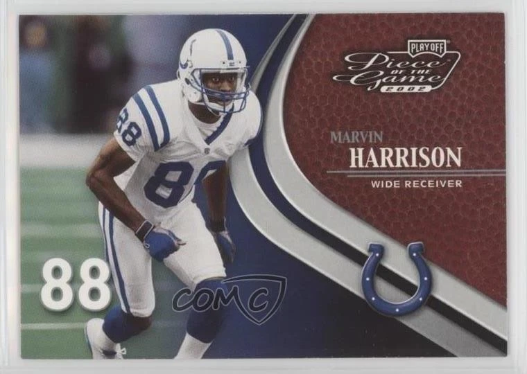 2002 Playoff Piece of the Game Marvin Harrison #58 HOF - Image 1 of 2