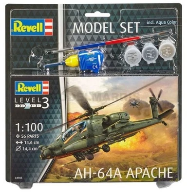 REVELL 64985 1/100 Model Set AH-64A Apache - Immagine 1 di 2