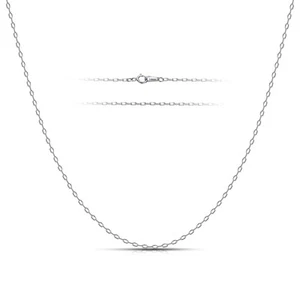 925 Sterling Silver Paperclip Necklace for Women, 1.5mm Thin Sterling Silver ... - Picture 1 of 7