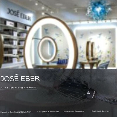 José Eber Dual Voltage 4 in 1 Volume Hot Brush Celebrity Holiday Vacation Travel - Image 1 of 4