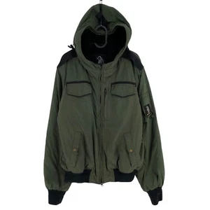Refrigue Dark Green Hooded Jacket Coat Size M - Picture 1 of 12