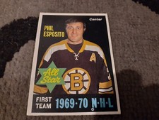 1970-71 O-Pee-Chee Phil Esposito 1st Team All Star Vintage Hockey Card #237