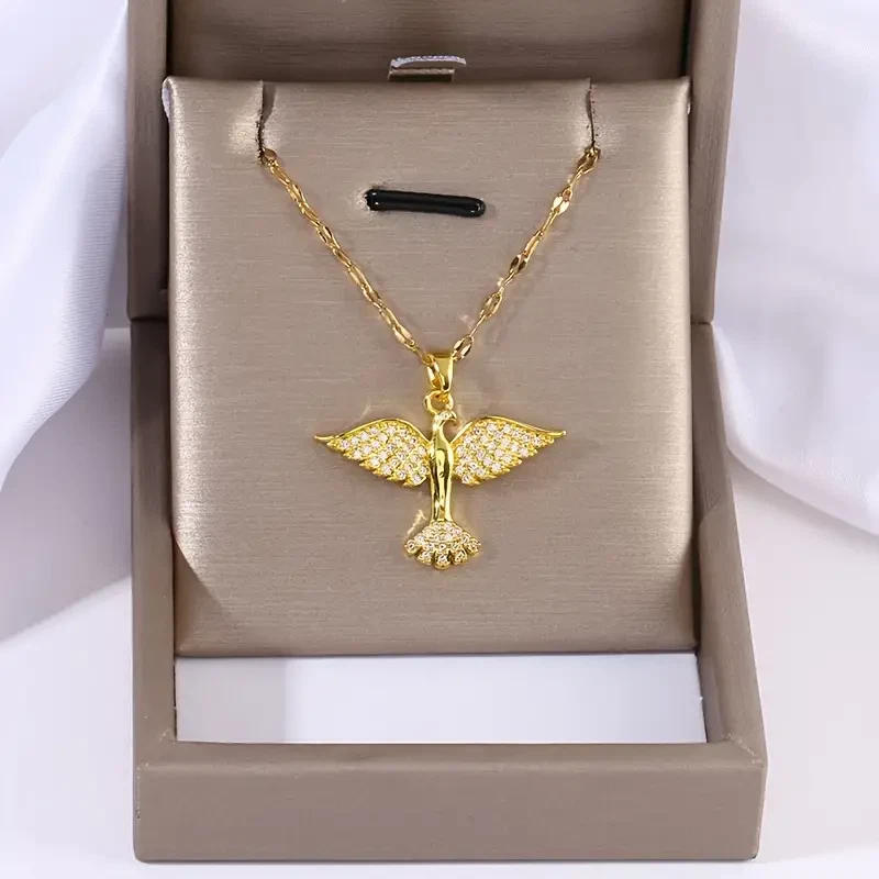 Wunderschöne Kette mit Anhänger Phönix - Magnetverschluss - Bild 1 von 1