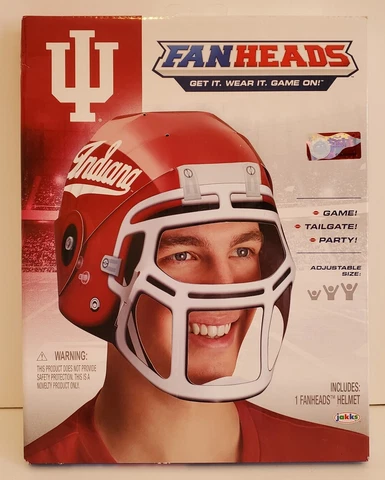 IU Indiana Hoosiers Fan Heads Cardboard Helmet New - Sealed! Cover