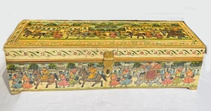 Multiple Compartments Jewelry Items Storage Camel Bone Hand Painted Organizer - Picture 1 of 17