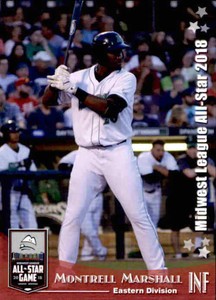2018 Midwest League All-Star Game Eastern Division #20 Montrell Marshall NM Card