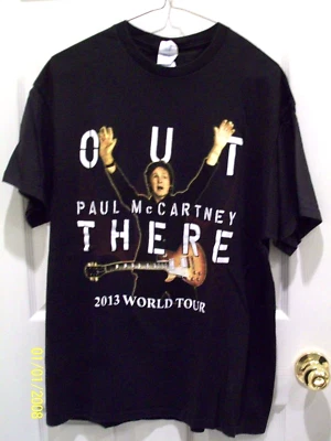 PAUL MC CARTNEY  'OUT THERE' 2013 WORLD TOUR - BLACK SHIRT - LARGE - Image 1 of 2