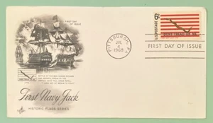 Sc 1354 6c 1968 Historic Flags First Navy Jack FDC ArtCraft Cachet - Picture 1 of 2