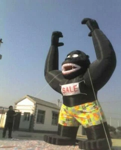 New Oxford Cloth 20ft Inflatable Black Gorilla Advertising Promotion with Blower - Picture 1 of 1