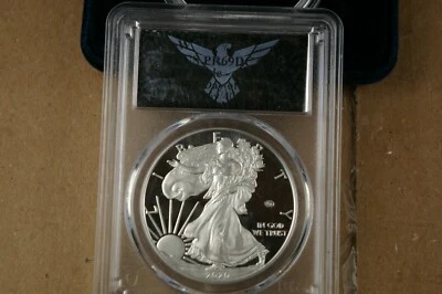RARE Ultra Violet Silver Foil 2020-W $1 Silver Eagle v75 Privy PCGS PR69DCAM  - Image 1 of 4