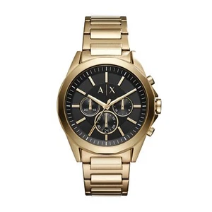 Orologio Uomo ARMANI EXCHANGE DREXLER AX2611 Chrono Acciaio Dorato Nero NEW - Foto 1 di 3
