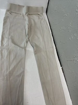 Pantalones ajustados INC para mujer beige con costuras bolsillos con cremallera calce regular talla 6 Foto 1 de 4