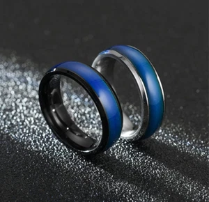 Stainless Steel Color Changing Mood Ring Temperature Rings For Women and Men - Picture 1 of 11
