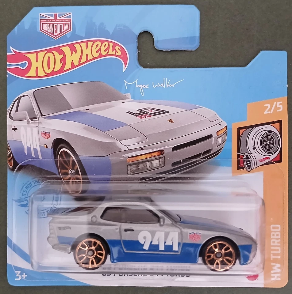 HOT WHEELS 2021 '89 PORSCHE 944 TURBO, SILVER/BLUE, SHORT CARD. - Image 1 of 1