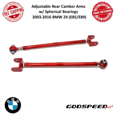 Регулируемые задние прогибающиеся рычаги Godspeed со сферическим подшипником подходят для BMW Z4 2003-2016 годов выпуска - Изображение 1 из 4