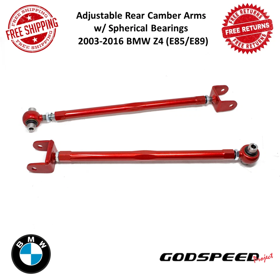 Brazos inclinables traseros ajustables Godspeed con cojinete esférico para BMW Z4 2003-2016 Foto 1 de 4