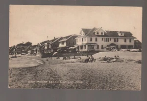 Madison CONNECTICUT c1950 EAST WHARF BEACH nuotatori CABINE CT B1 - Foto 1 di 2