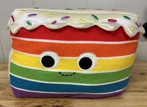 NECA Yummy World Kidrobot 13" Plush Rainbow Cake NEW With Tags Rainbow Pride - Picture 1 of 9