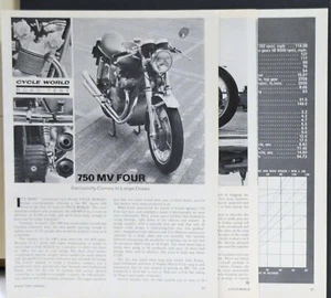 1971 MV Four 4p Motorrad Druck Prüfartikel - Bild 1 von 1