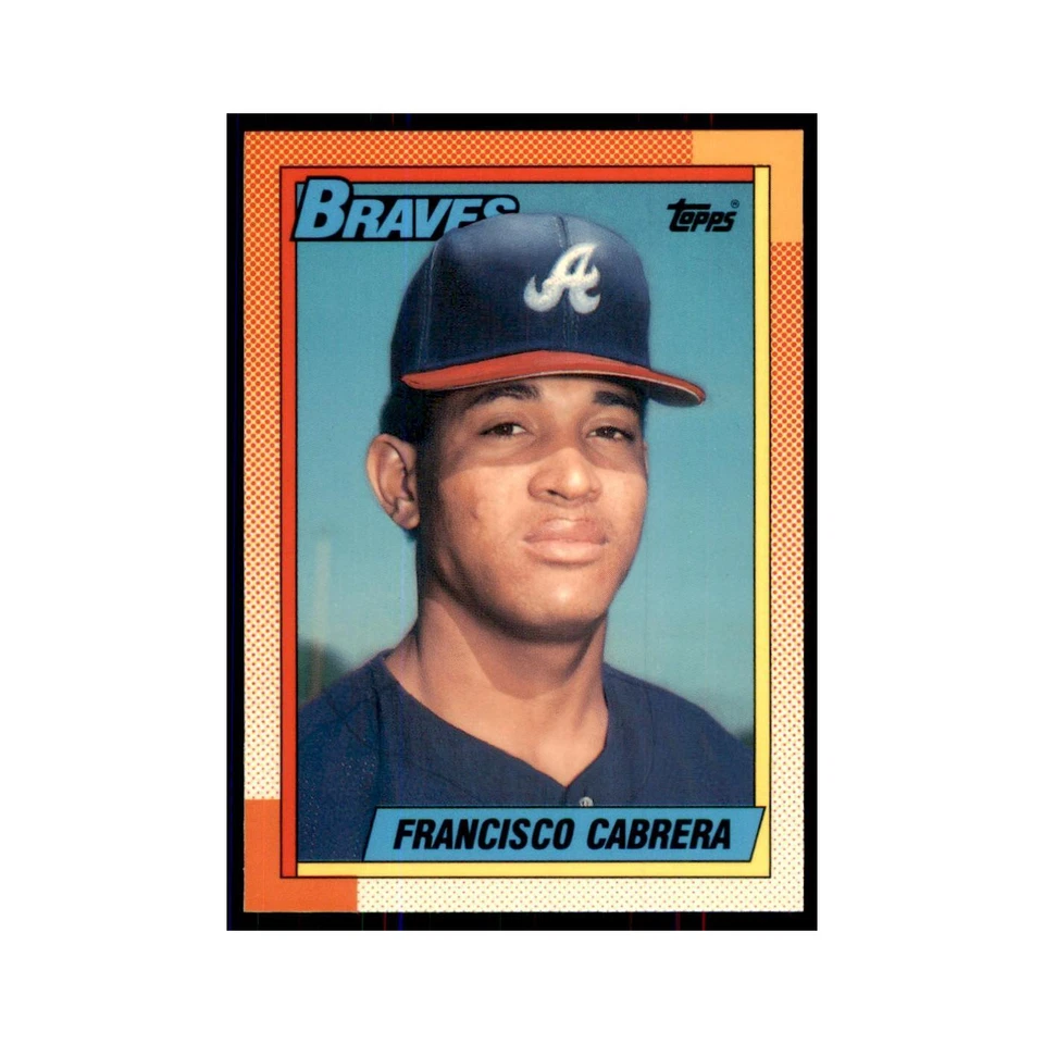 Francisco Cabrera 1990 Topps Tiffany #254 Atlanta Braves Baseball Card NM - Image 1 of 3