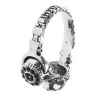 Headset Shaped Stacking Finger Vintage Silver Color Geometric Thumb
