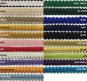 1/2 Zoll chinesischer französischer Zopf Gimp Trimmen - 8 durchgehende Yards - viele Farben! - Bild 1 von 42