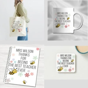 Pacchetto Regalo Grazie Insegnante Design Personalizzato Api Insegnante Tote Bag Tazza Altro - Foto 1 di 13