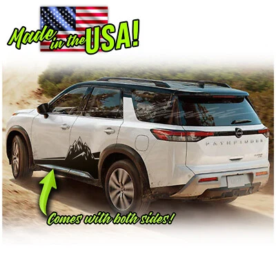 Calcomanías de rayas de carreras para puerta lateral Mountain Rocker para Nissan Pathfinder 2021 en adelante Foto 1 de 2