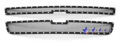 APS Rivet Style Stainless Grille Black Silverado 1500/2500/3500 GR03LEC06H - Image 1 of 4
